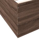 vidaXL Cadre de lit chêne marron 90x190 cm bois d'ingénierie