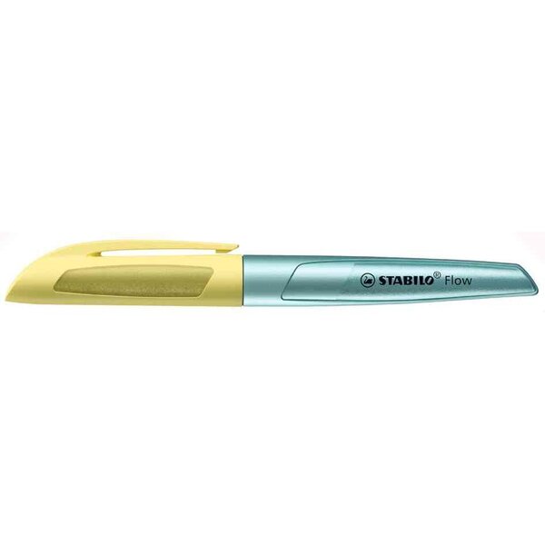 Stylo plume Flow COSMETIC  bleu métallisé/jaune STABILO
