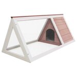vidaXL Clapier Marron Bois