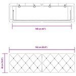 vidaXL Coussin de tête de lit noir 160 cm velours