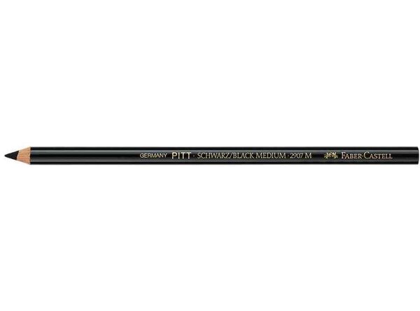 Crayon carbone PITT MONOCHROME Epais Noir FABER-CASTELL