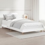 vidaXL Cadre de lit blanc 90x200 cm bois d'ingénierie