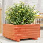 vidaXL Jardinière cire marron 50x50x26 5 cm bois de pin massif