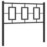 vidaXL Tête de lit métal noir 100 cm