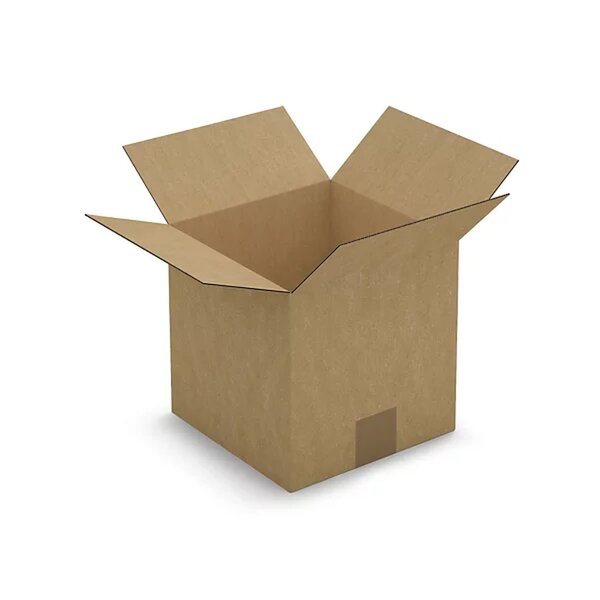 Carton d'emballage carré 20 x 20 x 20 cm - Simple cannelure