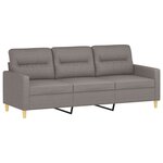 vidaXL Ensemble de canapés 4 Pièces avec coussins taupe tissu