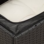 vidaXL Salon de jardin avec coussins 13 Pièces noir résine tressée
