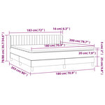 vidaXL Sommier à lattes de lit avec matelas Noir 180x200 cm Tissu