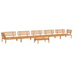 vidaXL Salon palette de jardin 6 Pièces bois d'acacia massif
