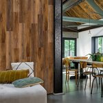 WallArt Planches d'aspect de bois Marron terre d'ombre