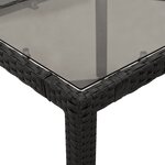 vidaXL Ensemble de bistro de jardin 5 Pièces coussins noir poly rotin