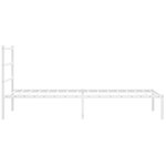 vidaXL Cadre de lit métal avec tête de lit blanc 100x200 cm