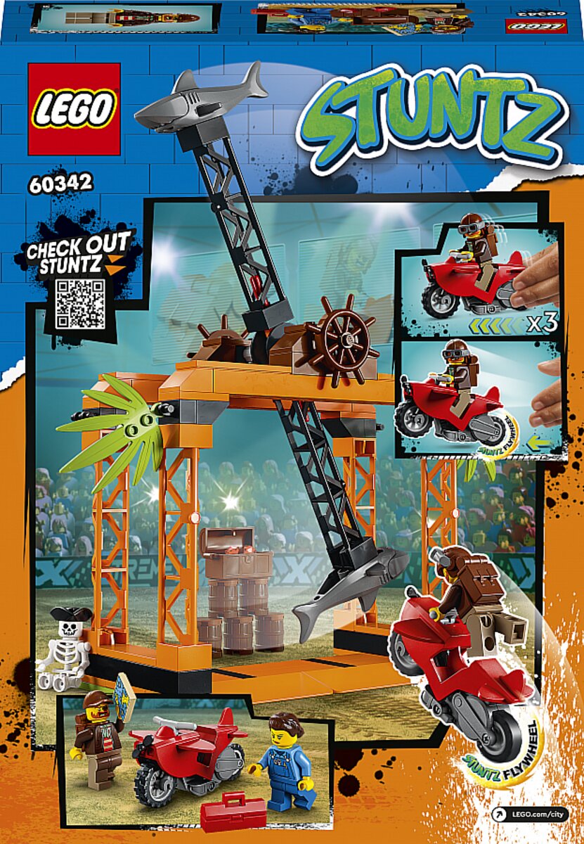 LEGO® City 60342 Le défi de cascade : l'attaque des requins