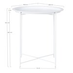 House Nordic Table d'appoint Anne 47 cm Rond Blanc