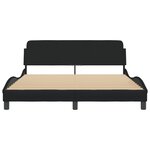 vidaXL Cadre de lit sans matelas noir 160x200 cm tissu