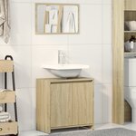 vidaXL Ensemble de meubles de salle de bain 2 Pièces chêne sonoma