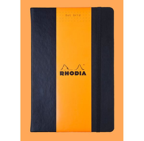 Webnotebook BLACK A5 192p DOT Grid papier ivoire Clf 90g fermeture élastique CLAIREFONTAINE