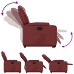 vidaXL Fauteuil inclinable électrique rouge bordeaux similicuir