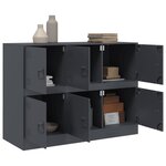 vidaXL Buffet anthracite 99x39x73 cm acier