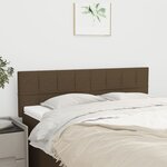 vidaXL Têtes de lit 2 Pièces Marron foncé 72x5x78/88 cm Tissu