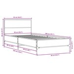 vidaXL Cadre de lit sans matelas noir 90x200 cm
