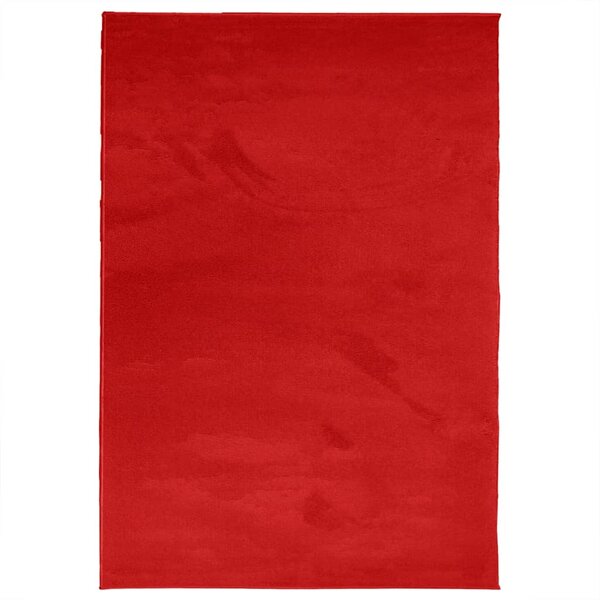 vidaXL Tapis OVIEDO à poils courts rouge 160x230 cm