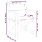 vidaXL Chaises pliables de jardin lot de 2 gris foncé tissu