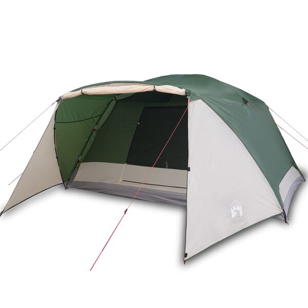 vidaXL Tente familiale avec porche 6 personnes vert imperméable
