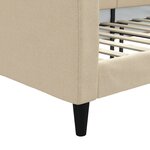 vidaXL Lit de repos crème 90x200 cm tissu