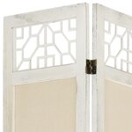 vidaXL Cloison de séparation 5 panneaux Crème 175x165 cm Tissu