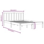 vidaXL Cadre de lit Bois de pin massif 120x200 cm
