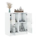 vidaXL Armoire latérale avec portes en verre blanc 68x37x75 5 cm