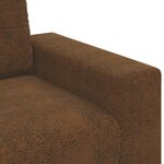 Ensemble de canapé 3 pièces avec coussins en similicuir marron