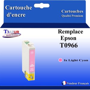 Cartouche Compatible pour Epson T0966 (C13T09664010) Light Magenta - T3AZUR