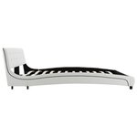 vidaXL Cadre de lit Blanc Similicuir 160x200 cm