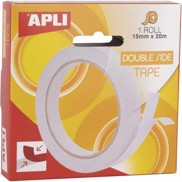 Ruban Double Face Transparent 15mm x 20m