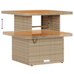 Ensemble de Canapés de Jardin de 9 Pièces avec Coussins Beige Rattan Acacia
