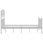 vidaXL Cadre de lit sans matelas blanc métal 120x200 cm