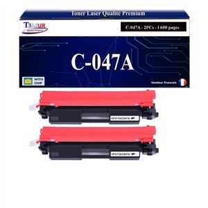 T3AZUR - 2 x Toners compatibles avec Canon 047 pour Canon LBP-112 LBP-113w MF-112 MF-113w Noir - 1 600p