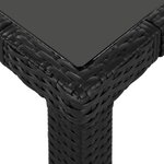 vidaXL Ensemble à manger d'extérieur 5 Pièces Résine tressée Noir