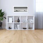 vidaXL Bibliothèque/Buffet Blanc 66x30x130 cm Bois d'ingénierie
