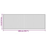 vidaXL Tapis rectangulaire noir 70x200 cm bambou