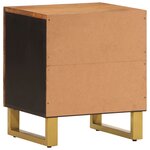 vidaXL Tables de chevet 2 Pièces marron et noir bois de manguier solide