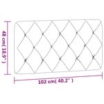 vidaXL Coussin de tête de lit noir 100 cm velours