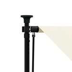 vidaXL Auvent rétractable crème 250x150 m tissu et acier