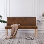 vidaXL Banc 139 5 cm Marron Similicuir daim