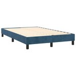 vidaXL Sommier à lattes de lit et matelas Bleu foncé 120x200cm Velours