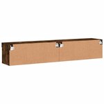 vidaXL Meubles TV avec lumières LED 2 Pièces chêne fumé 80x30x30 cm