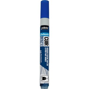 Marqueur Acrylique Setacolor Spécial Cuir Mat Satiné Extra Fine Bleu Ultramarin PÉBÉO