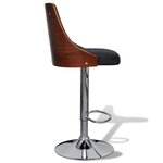 vidaXL Tabourets de bar lot de 2 bois courbé et tissu